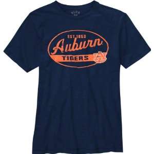 Auburn Tigers Navy Whiffle Dyed Slub Knit T Shirt Sports 