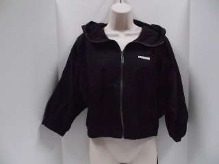 NEW Juniors ROXY Black Cropped Hoodie Jacket Sparks NWT $69.50  