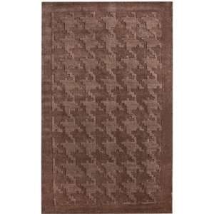   Area Rug Carpet 5 x 8 Brown Houndstooth Texture Furniture & Decor