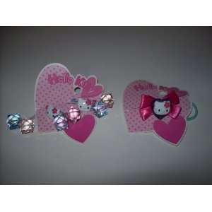  Hello Kitty Hair Accessory Set Ponytail Holders Lot of TWO 