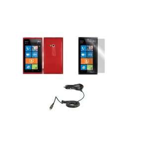  Nokia Lumia 900 (AT&T) Premium Combo Pack   Red TPU Case 