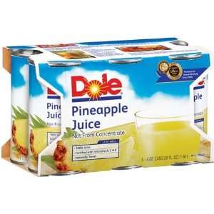 Dole Pineapple Juice 6 z. 6 ct.   8 Pack (48 total)  