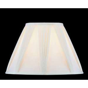  Lamp Fabric Shade with Full Drape Pleated in White Antique 