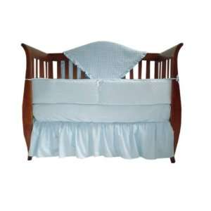  Blue Minky Chenille 4 Piece Crib Bedding Baby