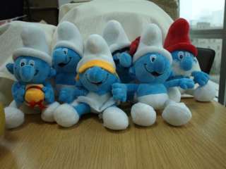 PCS Smurfs Family Plush Doll Toy in one set  