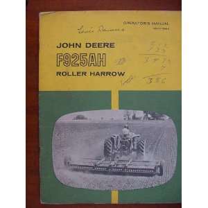   John Deere F925AH Roller Harrow Operators Manual John Deere Books