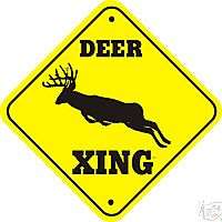 Deer Xing Sign   Many Wildlife Animals Crossings Avail  