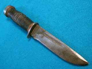 BIG ANTIQUE WW2 CATTARAUGUS QUARTERMASTER TRENCH SURVIVAL BOWIE KNIFE 