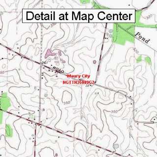 USGS Topographic Quadrangle Map   Maury City, Tennessee (Folded 