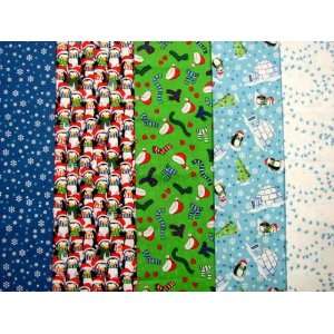  Christmas Chili Willi Penguin Fat Quarter Great for Sewing 