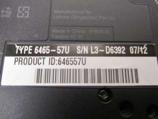 IBM Lenovo ThinkPad 6465 57U T61 CD RW Cracked screen Parts/Repair 