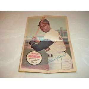 1967 Topps FRANK ROBINSON #19 Pin Up Poster