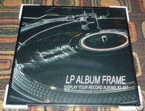 NEW black Wallmount FRAME/Wall DISPLAY w/glass for Vinyl Record Album 