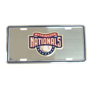 Washington Nationals License Plate   Silver