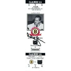    Bobby Orr Autographed Boston Bruins Ticket Sports Collectibles