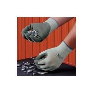  Skinny Dip Cotton/Poly Glove, Rubber Coated, Gray, Medium 