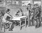 PUB BAR SALLOON BEER DRINK TABLE 1887 ENGRAVING ANTIQUE PRINT