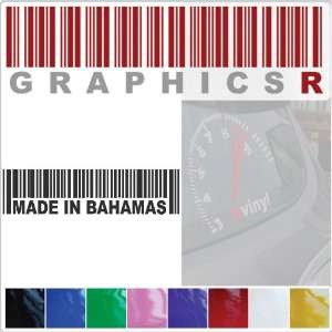 Sticker Decal Graphic   Barcode UPC Pride Patriot Made In Bahamas A317 