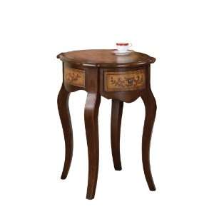  Powell Masterpiece Oval Scalloped End Table