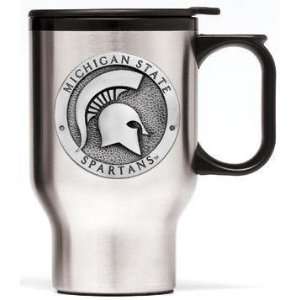   Spartans Stainless Steel Travel Mug 14 oz   NCAA College Athletics