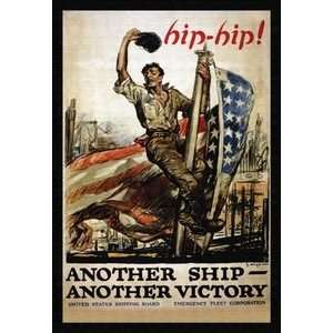 Hip hip Another ship   another victory   Paper Poster (18.75 x 28.5 