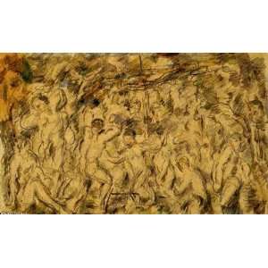   paintings   Paul Cezanne   24 x 14 inches   Bathers 4