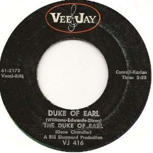 duke of earl 45 rpm single GENE CHANDLER Music