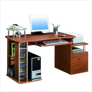 TECHNI MOBILI Wter Wood Work Station Mahogany Computer Desk 
