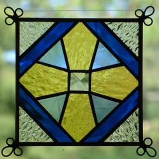 NEW Set of 4 Stained Glass Quilt Pattern Suncatcher 409  