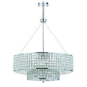  Crystorama 805 CH CL MWP, Chelsea Large Drum Pendant, 8 