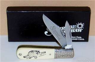 SCHRADE KNIVES, SCRIMSHAW BARLOW KNIFE, SC506, RARE  