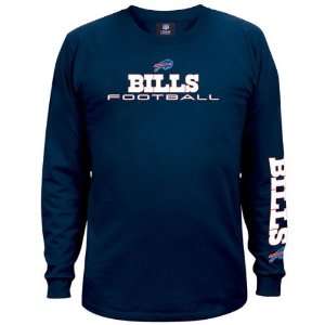  Buffalo Bills Navy Team Shine Long Sleeve T Shirt Sports 