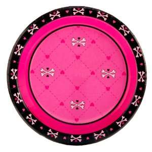  Pink Skull Dessert Plates (8) Party Supplies Toys & Games