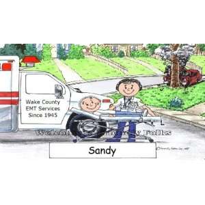  Emergency Medical Technician EMT Personalized Cartoon 