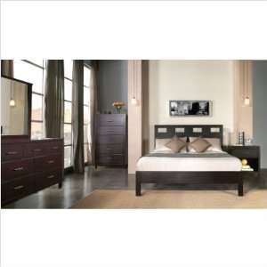  Modus Riva 5 Piece Platform Bed Set   Bed, 2 Nightstands 