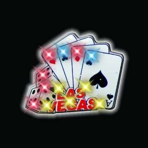  Las Vegas Cards and Dice Flashing Blinking Light Up Body 
