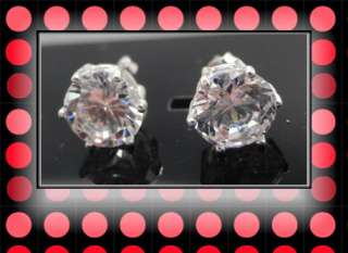 925 Sterling Silver Diamond Cut Earrings Stud S  