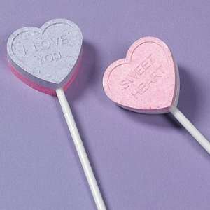 Valentine Conversation Heart Lollipops   Suckers & Pops  