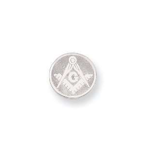  Rhodium plated with Chain Masonic Tie Tack Jewelry