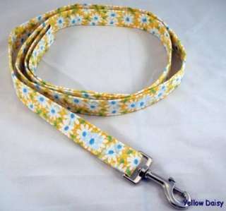 Yellow Daisy Flowers Dog Collar or Leash  