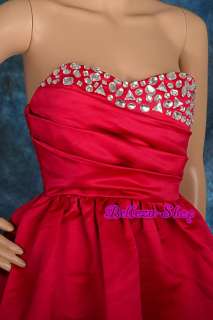 Red Homecoming Party Cocktail Bridesmaid Dress XXS S  
