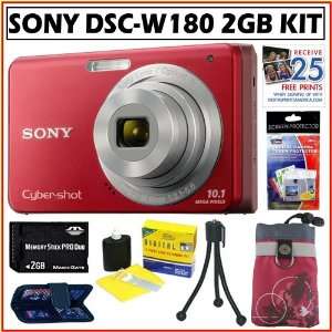  Sony Cyber shot® DSC W180 10.1MP Digital Camera in Red 