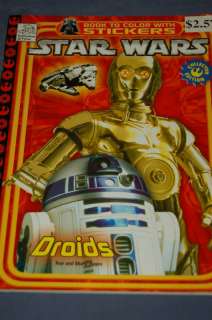new STAR WARS sticker coloring book DROIDS new  