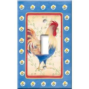   Switch Plate Cover Art Jardinere Rooster Farm Animal S