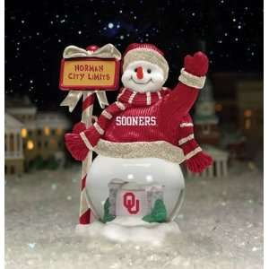 Oklahoma Sooners Team City Limits Snowman NCAA College Athletics Fan 