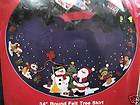 42 Bucilla WOODLAND HOLIDAYS Felt Christmas Tree Skirt Kit Santa 