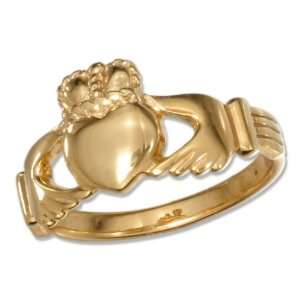   18kt Gold Plated Claddagh Heart in Hands Ring (size 08) Jewelry