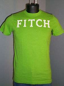 Abercrombie & Fitch Men T Shirt Muscle Fit Applique Embroidered GREEN 