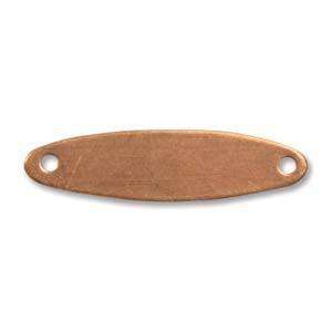 24X6mm Copper Oval Stamping Blank Link 2 Hole 24ga  
