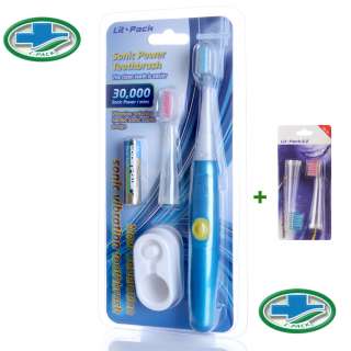 Lit Pack Electric Sonic Power Toothbrush + 2 Brusheads  